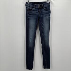 Buckle Black Jeans Womens 23x32 Blue Fit 23 Skinny Denim Embroidered Pockets